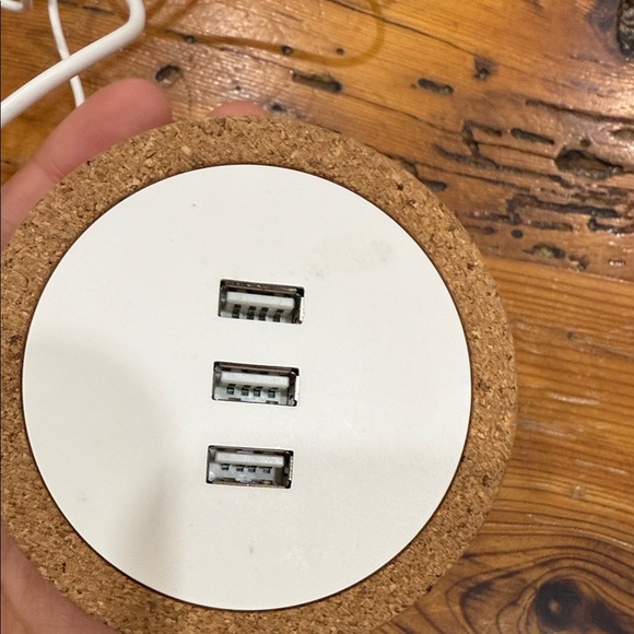 IKEA White USB Charging Hub with Cork Base - Picture 3 of 6